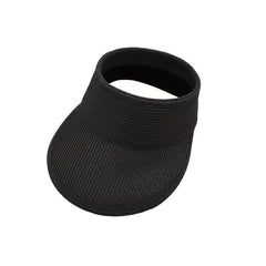 Summer Sunshade Sunscreen Straw Hat Foldable Empty Top Hat