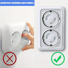 30pcs Baby Socket Protection Child Lock Glue-On Safety Sockets