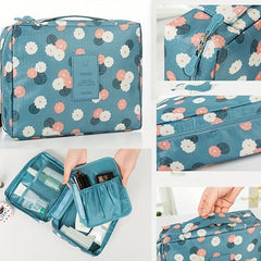 Women's Makeup Storage Bag With Handle Portable Travel Toiletry Cosmetic Bag