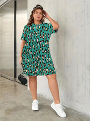 Leopard Print Casual Loungewear Dress