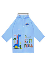 Kids Dino Hooded Raincoat Poncho for School Outdoor