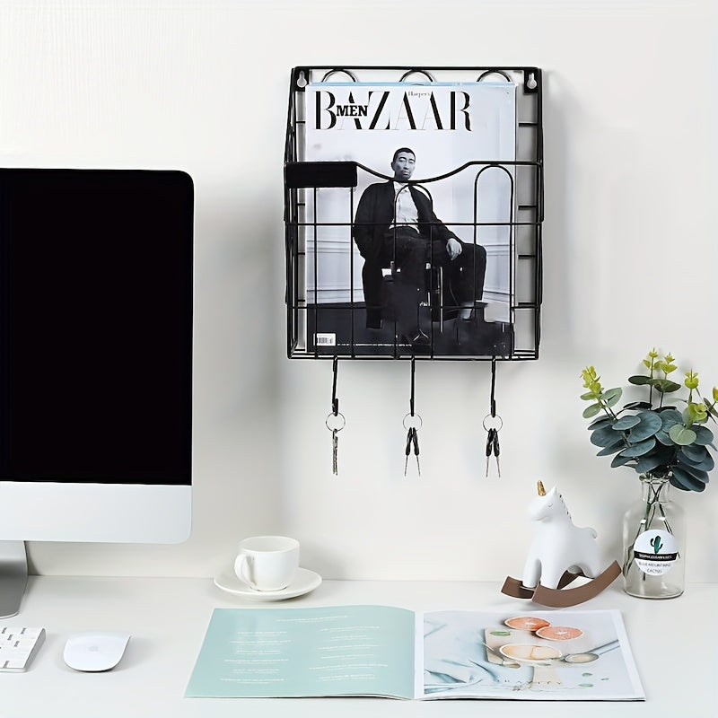 Vertical Metal Wall File Storage Rack