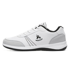 Men's Solid Sneakers Non Slip Lace Up Casual Soft Sole Shoes