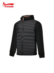 FUTURE Men's Hooded Down Jacket for Outdoor Sports