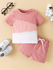 2pcs Baby Boys Casual T shirt & Shorts Set Clothes