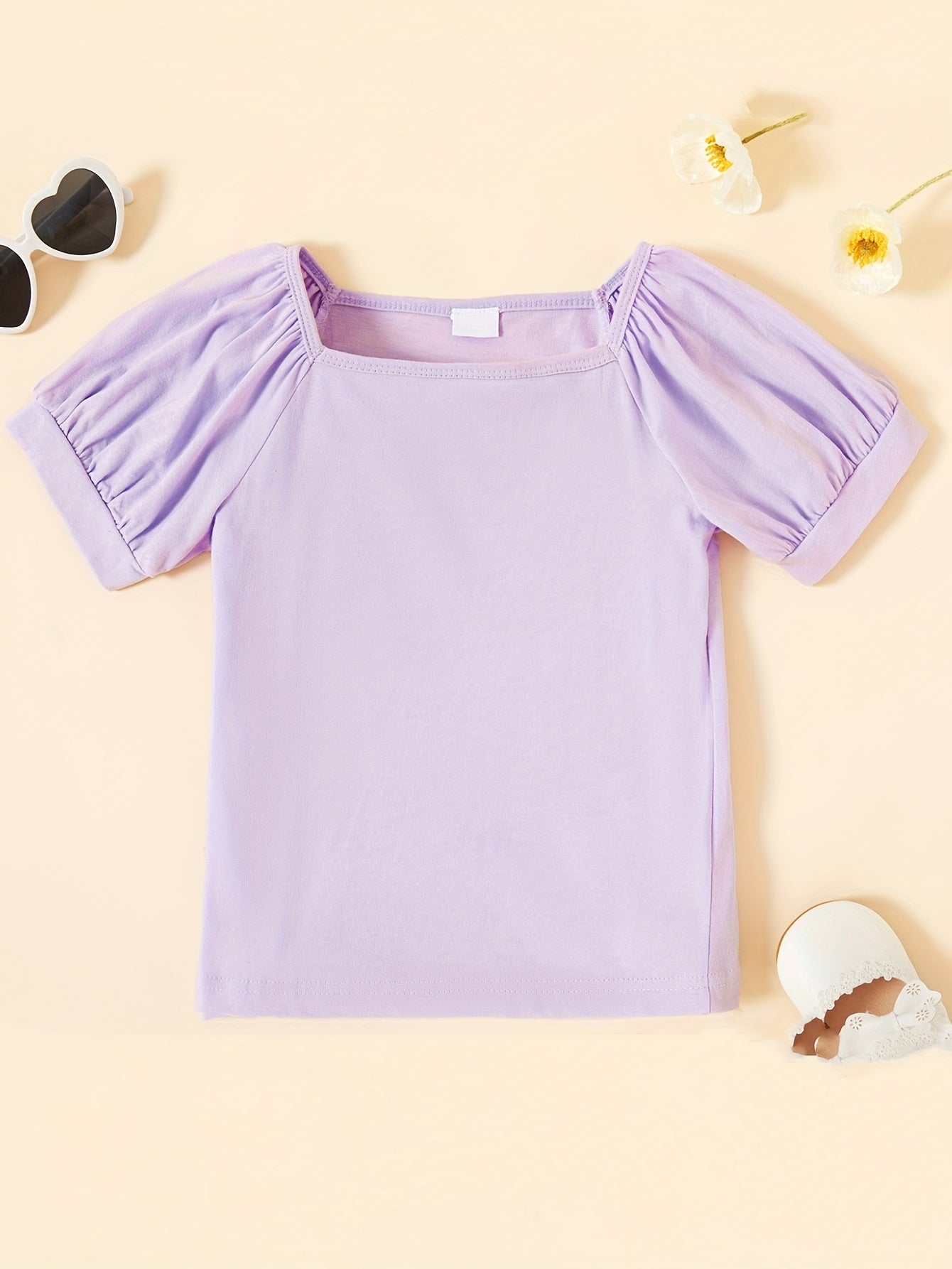 Toddler Girls Cotton Short Sleeve Tee Top