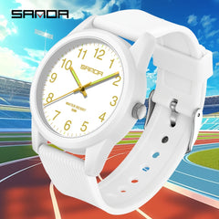 SANDA Unisex Sports Quartz Wristwatch Water Resistant Round Dial