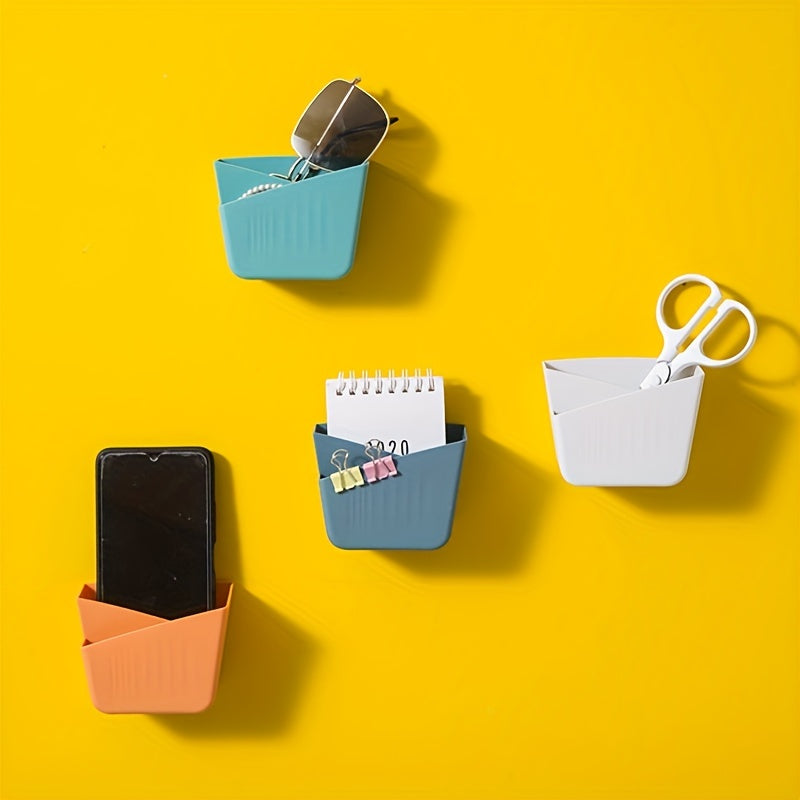 Wall Mounted Storage Box Remote Control Stationery Mobile Phone Organizer