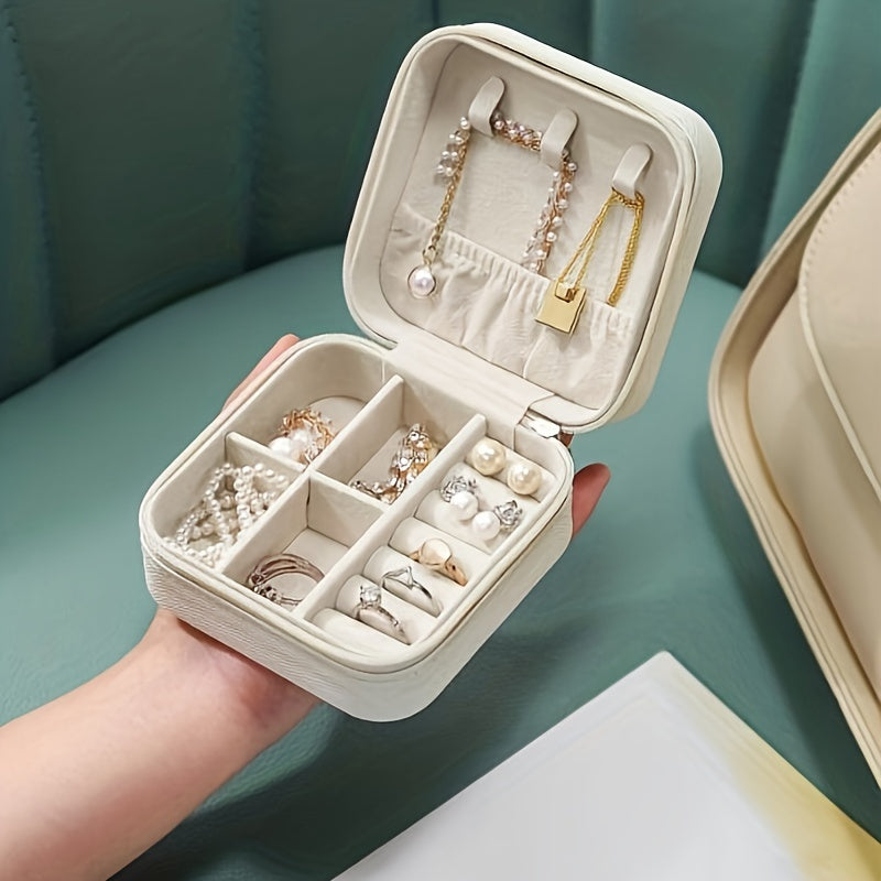 Portable Travel Jewelry Box Earrings Storage Box Mini Ring Storage Case