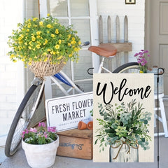 Spring Welcome Garden Flag Floral Mason Jar 30 48x45 72 Cm Double Sided