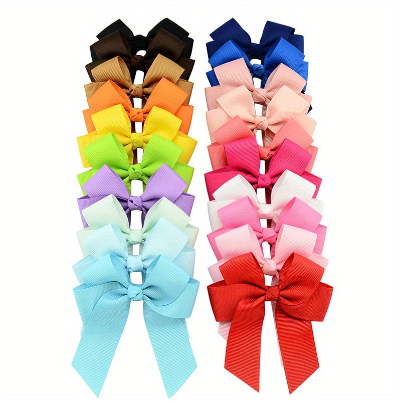 20pcs Knotted Bow Hairpin Baby Girls Hair Clip Accessories