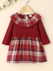 Infant Baby Plaid Waffle Dress
