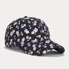Floral Print Baseball Cap Cartoon Sun Hats Lightweight Adjustable