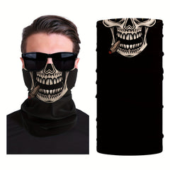 Skull Half Face Mask UV Resistant Neck Cover