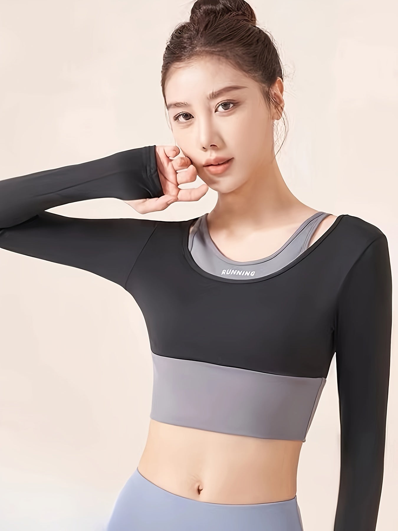 High Stretch Quick Dry Long Sleeve Workout Top for Women
