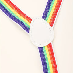 Rainbow Men's Y Back Unisex Suspenders w/ Metal Clips