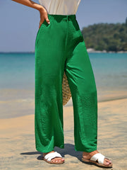 Elastic Waist Wide Leg Pants for Women