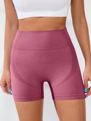 Women's Seamless Hip Lifting Yoga Shorts High Waist Workout Biker Shorts