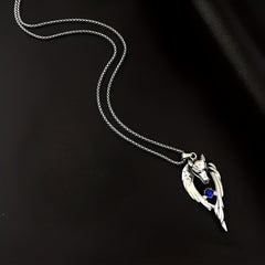 Night Glow Wolf Necklace Pendant Stainless Steel Animal Totem Jewelry
