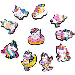 10pcs Unicorn Shoes Decoration for Girls Kids