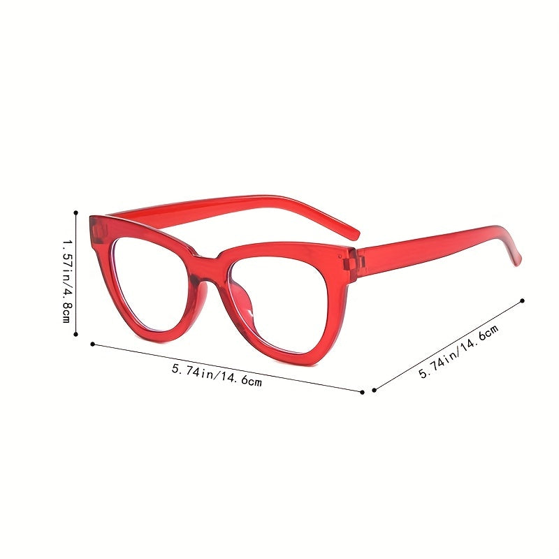 Vintage Cat Eye Eyeglasses Anti Light Clear Lens Glasses