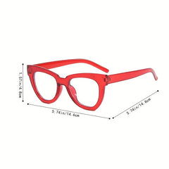 Vintage Cat Eye Eyeglasses Anti Light Clear Lens Glasses