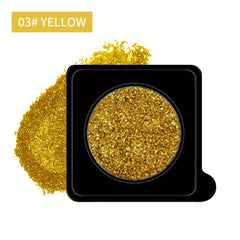 Glitter Monochrome Eyeshadow Powder Sparkle Sequin Finish Golden Yellow