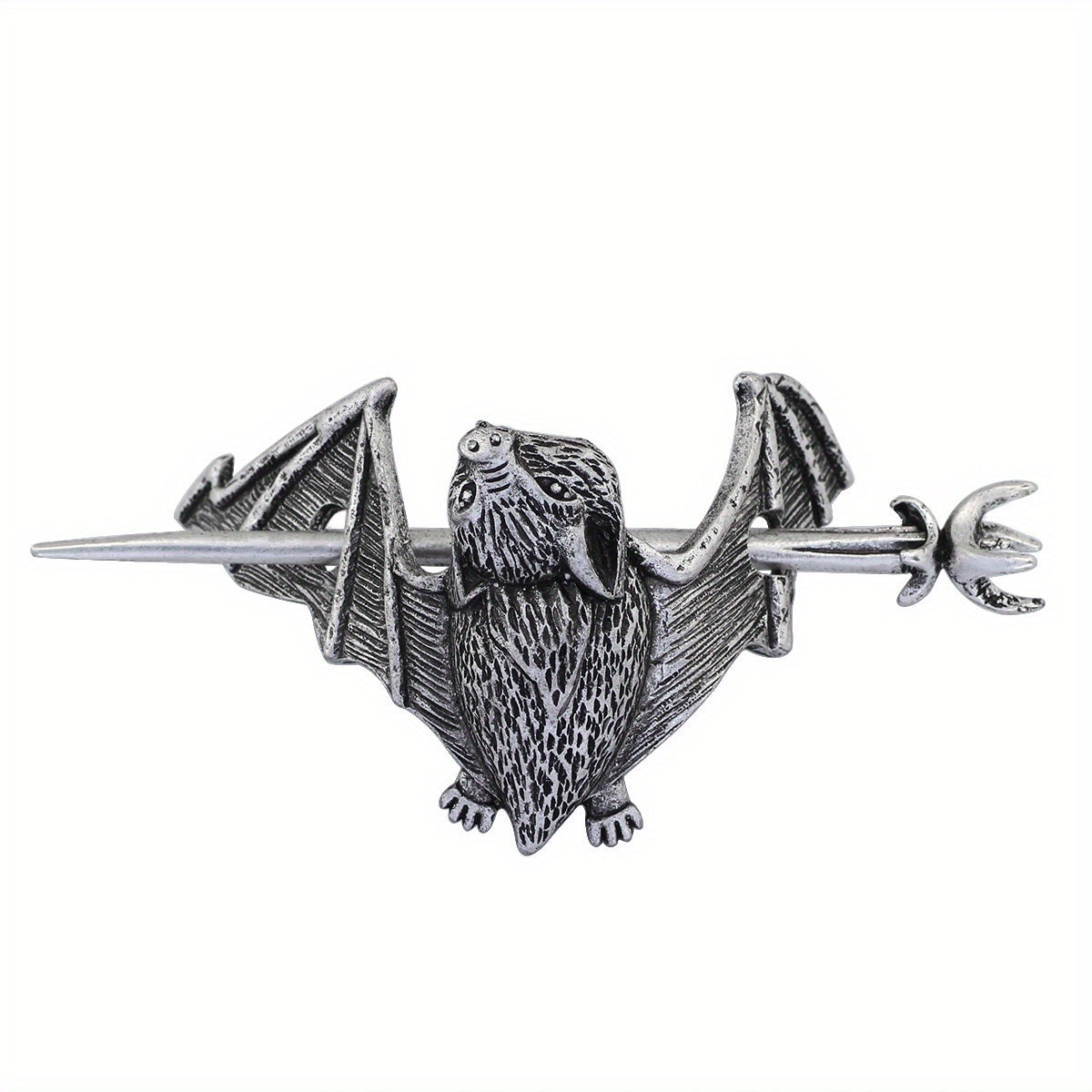 Vintage Witch Pagan Hairpin Dragon Crescent Moon Hairpin Magic Occult Hair Stick