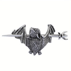 Vintage Witch Pagan Hairpin Dragon Crescent Moon Hairpin Magic Occult Hair Stick