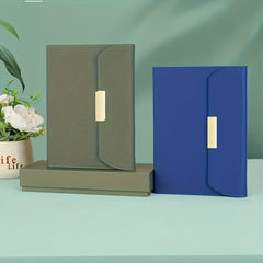 Soft Leather A5 Minimalist Notebook, Magnetic Buckle, Various Colors