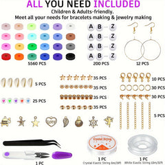 6000pcs Clay Beads Set 24 Colors Polymer Beads