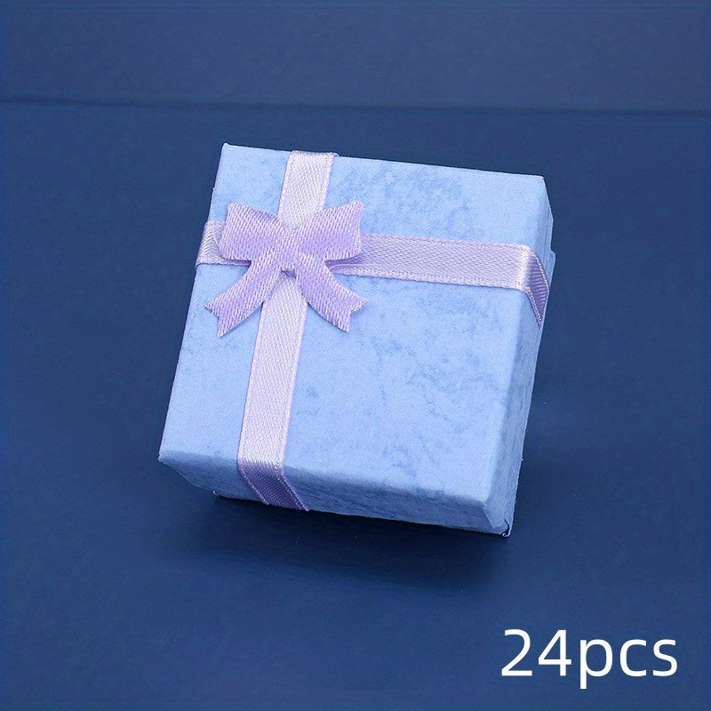 24pcs Jewelry Necklace Earrings Ring Paper Box Small Business Supplies