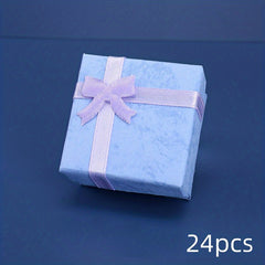 24pcs Jewelry Necklace Earrings Ring Paper Box Small Business Supplies