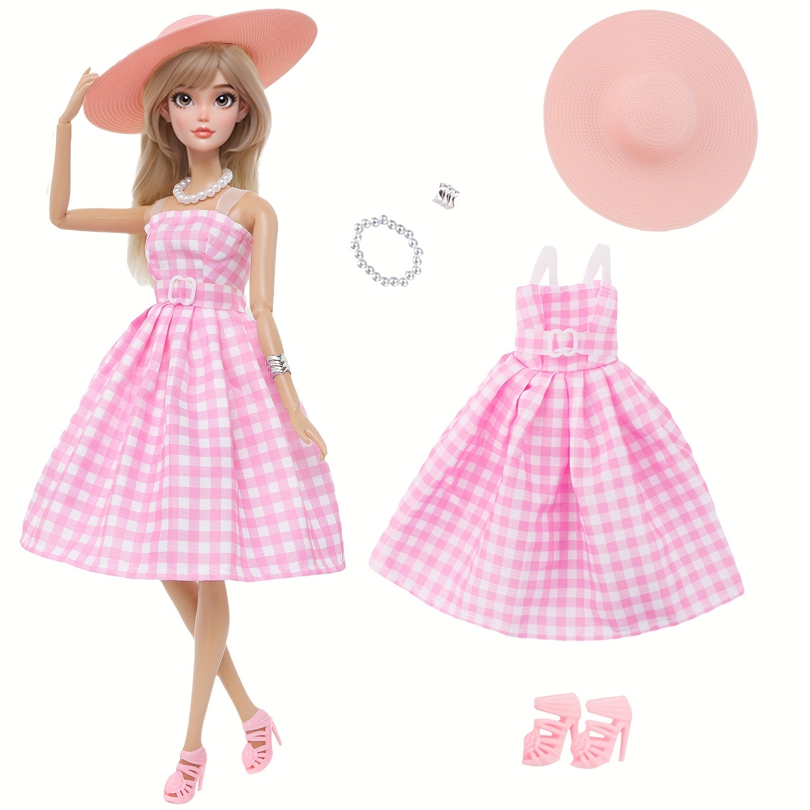 11.5-inch Doll Clothes Set - Outfits, Accessories, Shoes, Bag, Hat, etc.