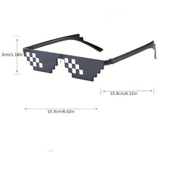Mosaic Pattern Funny Glasses for Men Sunglasses Props Party Accessories