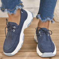 Women's Platform Sneakers Comfortable Lace Up Shoes