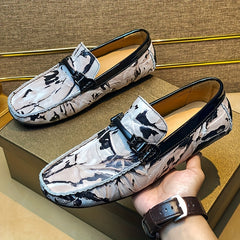 Men's Camo Loafers PU Shoes Soft Sole
