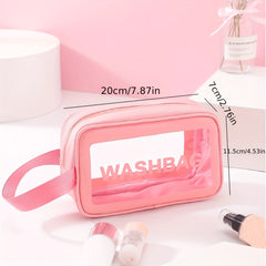 Translucent Waterproof Cosmetic Bag Travel Makeup Pouch