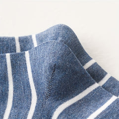 6 Pairs Striped Sports Socks Women's Mid Tube Stockings