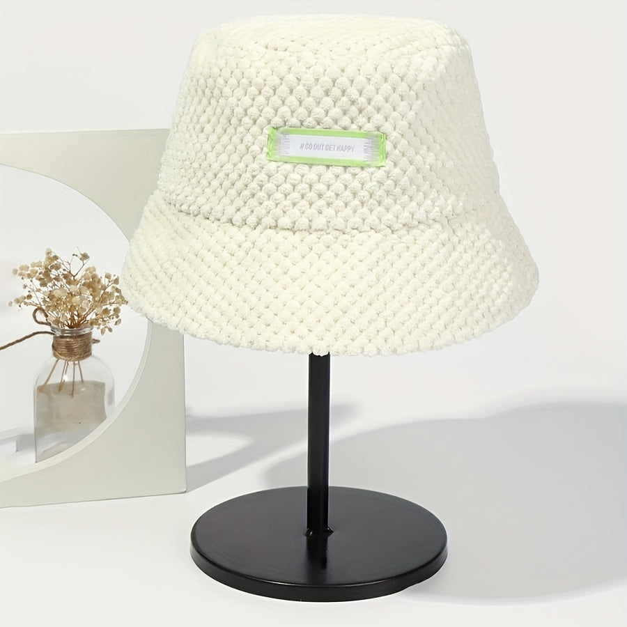 Plush Bucket Hat Sun Protection Outdoor Sports Casual