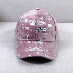 Hot Stamping Baseball Cap Suede Hip Hop Sunshade Dad Hats Christmas