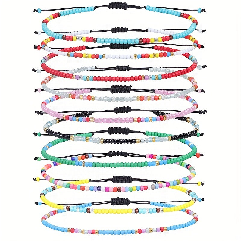Colorful Beaded Anklet for Women - Summer Beach Style