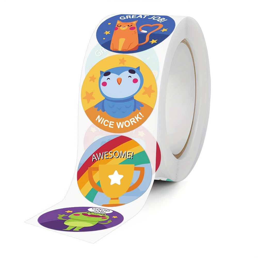 300pc Cartoon Animal Stickers for School Rewards & Encouragement