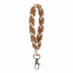 Wrist Strap Keychain Cross Weave Holder Men Women