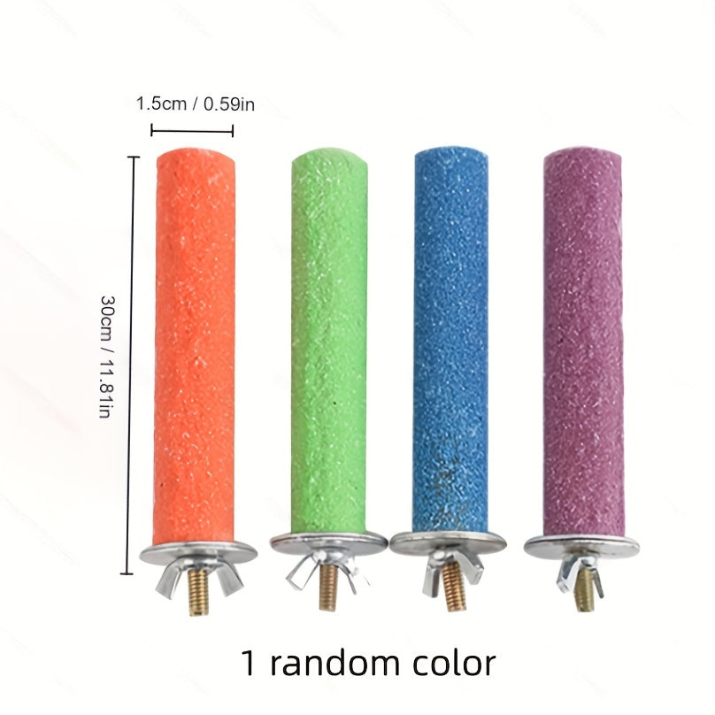 Bird Perch Stand with Paw Grinding Stick for Parrot Cage