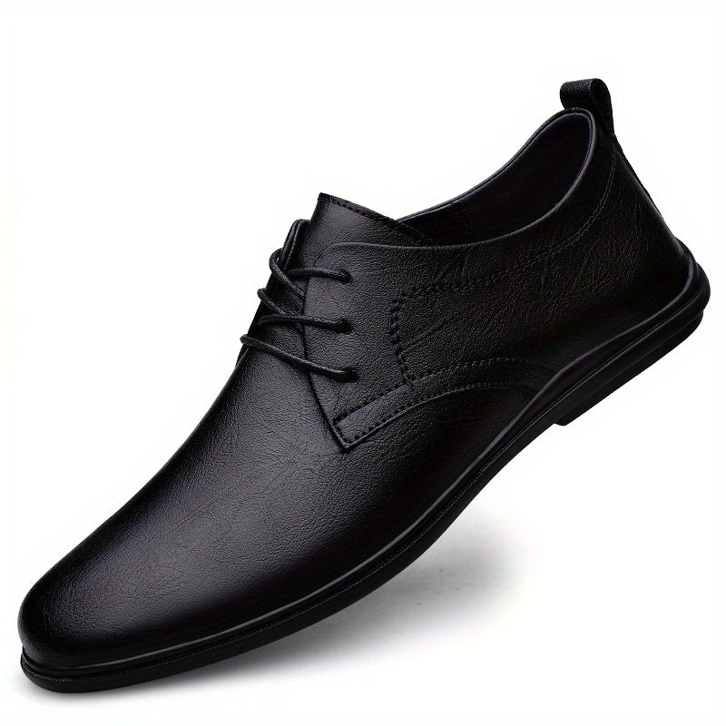 Men's British Style Leather Derby Shoes for Wedding Business