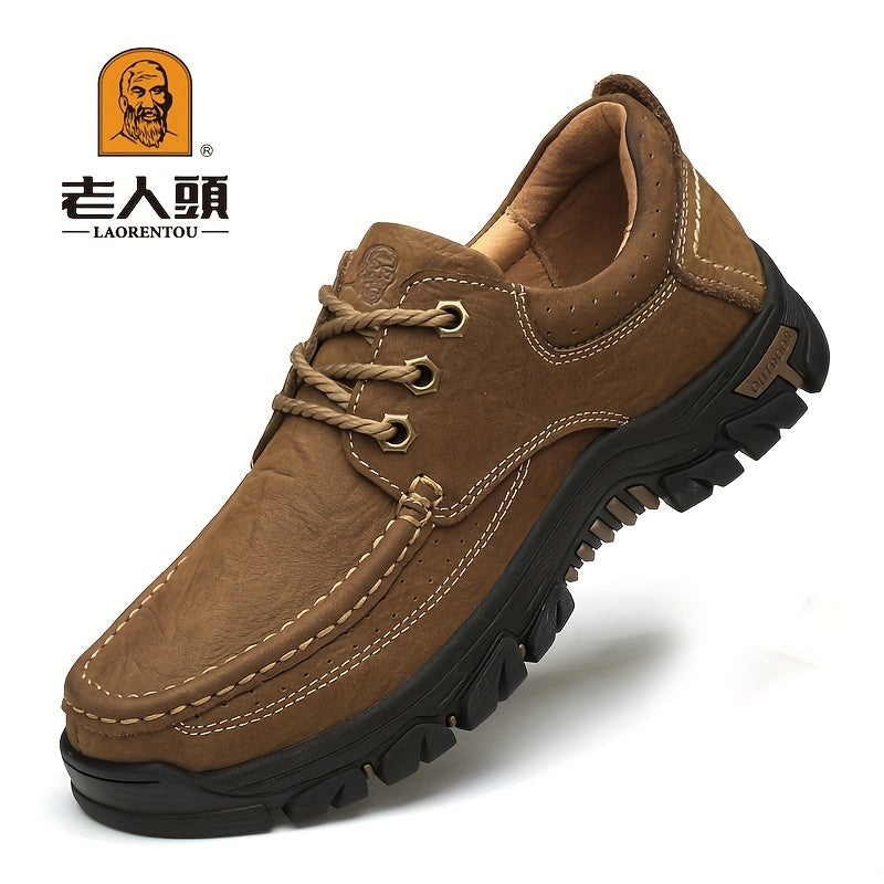 LAORENTOU Men's Leather Lace Up Hiking Shoes