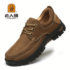 LAORENTOU Men's Leather Lace Up Hiking Shoes