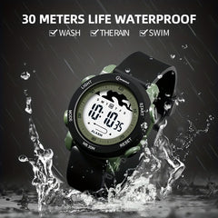 30m Waterproof Metal Quartz Green Kids Watch Boys Wrist Watch