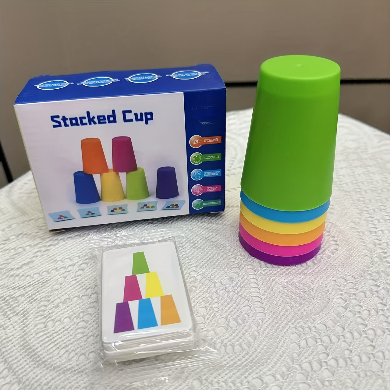 Stacking Cup Set Sensory Toy Educational Toy Great Gift Cup Stacking Battle